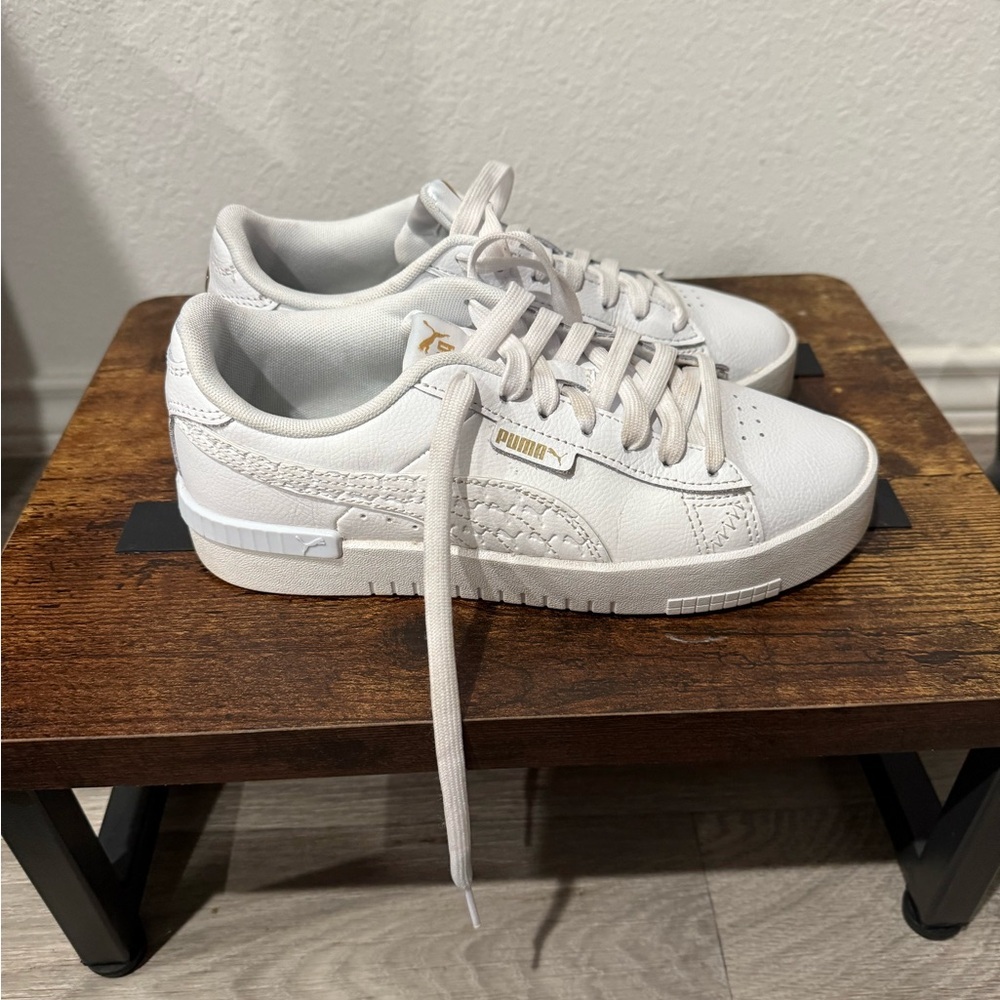 Puma Classic White Lace-Up Sneakers - Picture 3 of 6